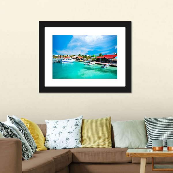 Mexico Isla Mujeres Canvas Wall Art-3 Horizontal-Gallery Wrap-25&quot; x 16&quot;-Tiaracle