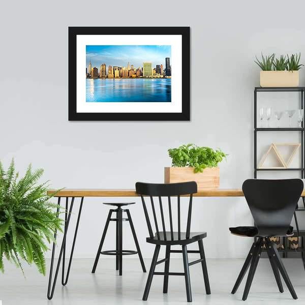 Midtown Manhattan Skyline US Canvas Wall Art-3 Horizontal-Gallery Wrap-25" x 16"-Tiaracle