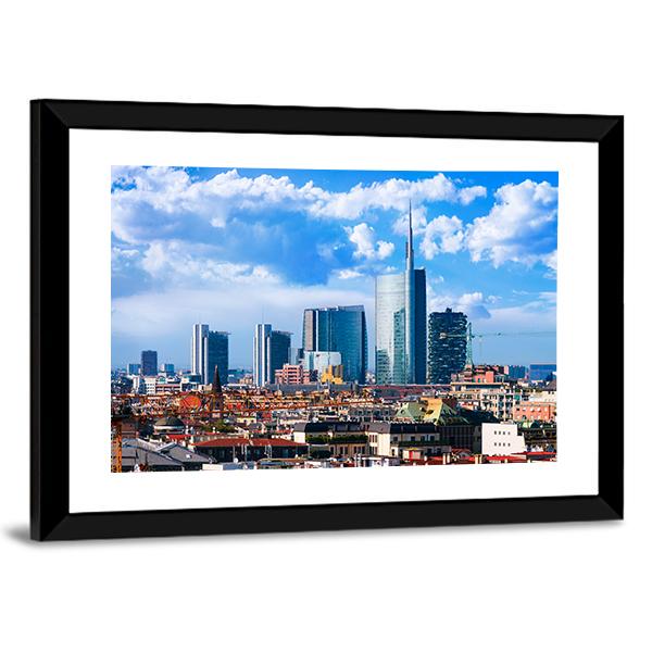 Milan Skyline Canvas Wall Art-3 Horizontal-Gallery Wrap-25" x 16"-Tiaracle