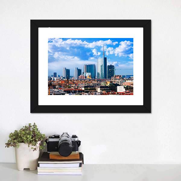 Milan Skyline Canvas Wall Art-3 Horizontal-Gallery Wrap-25" x 16"-Tiaracle