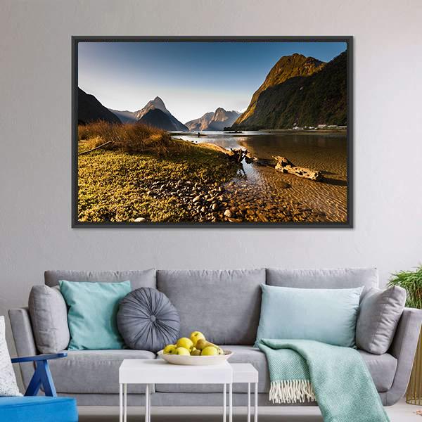 Milford Sound Canvas Wall Art-3 Horizontal-Gallery Wrap-25" x 16"-Tiaracle