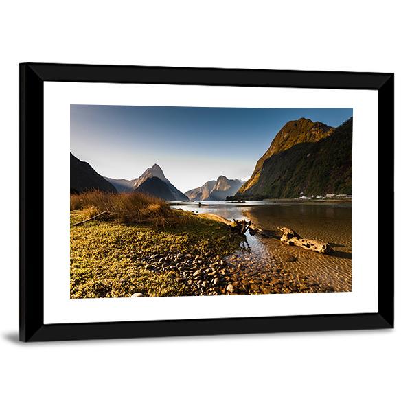 Milford Sound Canvas Wall Art-3 Horizontal-Gallery Wrap-25" x 16"-Tiaracle