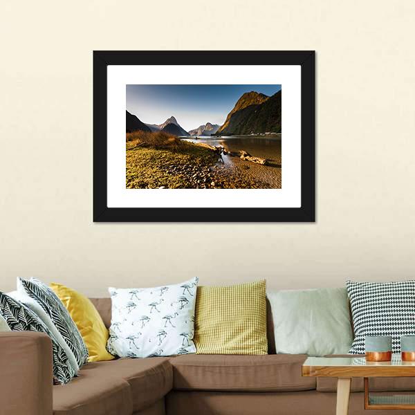 Milford Sound Canvas Wall Art-3 Horizontal-Gallery Wrap-25" x 16"-Tiaracle