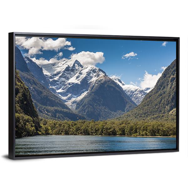 Milford Sound Fiordland Canvas Wall Art-3 Horizontal-Gallery Wrap-25" x 16"-Tiaracle