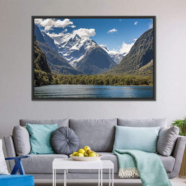 Milford Sound Fiordland Canvas Wall Art-3 Horizontal-Gallery Wrap-25" x 16"-Tiaracle
