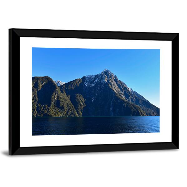Milford Sound In Fiordland Canvas Wall Art-3 Horizontal-Gallery Wrap-25" x 16"-Tiaracle
