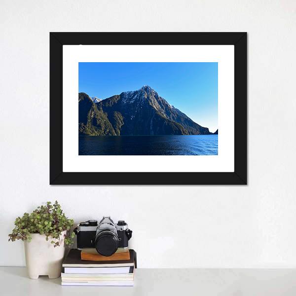 Milford Sound In Fiordland Canvas Wall Art-3 Horizontal-Gallery Wrap-25" x 16"-Tiaracle