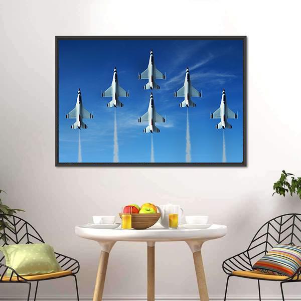 Military Aircrafts Canvas Wall Art-3 Horizontal-Gallery Wrap-25" x 16"-Tiaracle