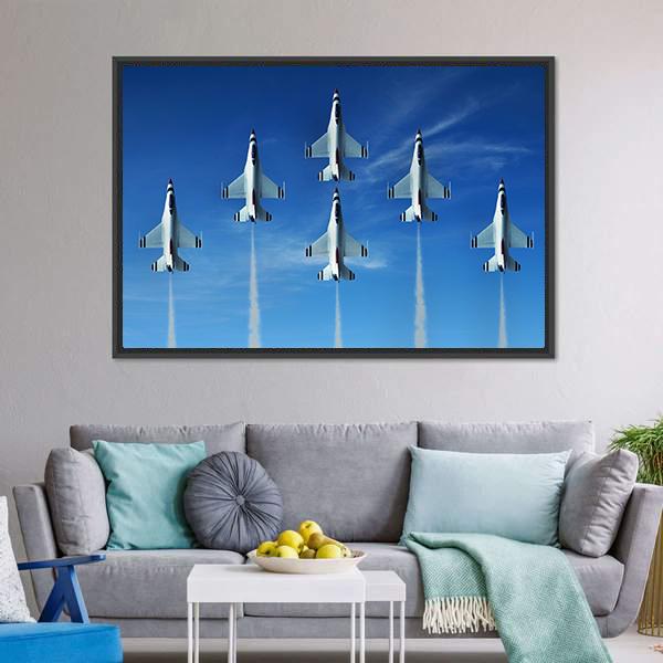 Military Aircrafts Canvas Wall Art-3 Horizontal-Gallery Wrap-25" x 16"-Tiaracle