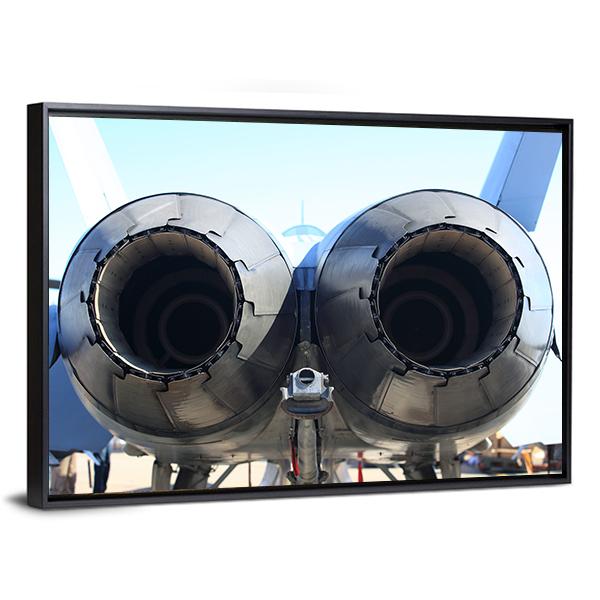 Military Jet Engines Canvas Wall Art-3 Horizontal-Gallery Wrap-25" x 16"-Tiaracle
