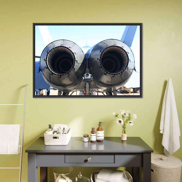 Military Jet Engines Canvas Wall Art-3 Horizontal-Gallery Wrap-25" x 16"-Tiaracle