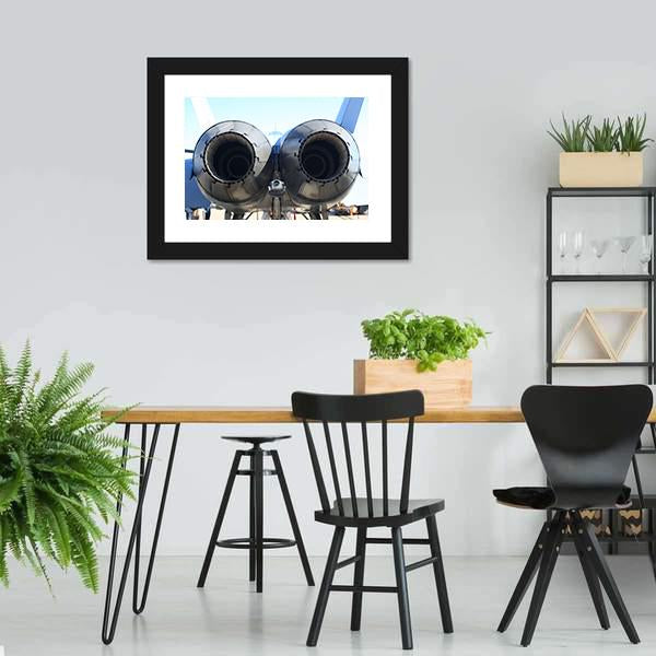 Military Jet Engines Canvas Wall Art-3 Horizontal-Gallery Wrap-25" x 16"-Tiaracle