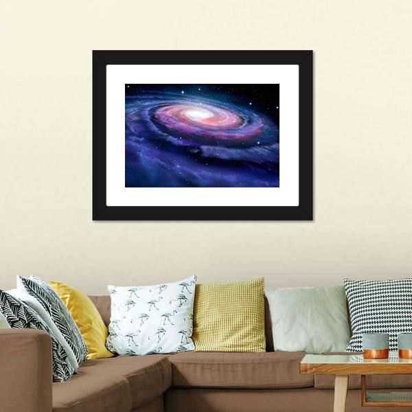 Milky Way Galaxy Canvas Wall Art-3 Horizontal-Gallery Wrap-25" x 16"-Tiaracle