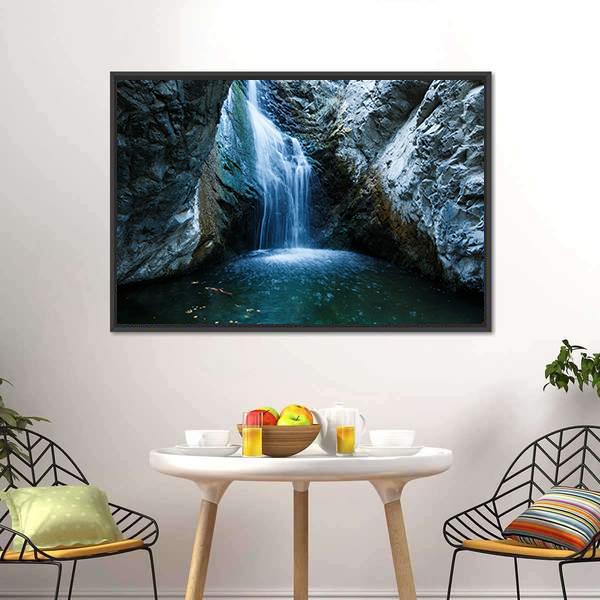 Millomeri Waterfalls Canvas Wall Art-3 Horizontal-Gallery Wrap-25" x 16"-Tiaracle