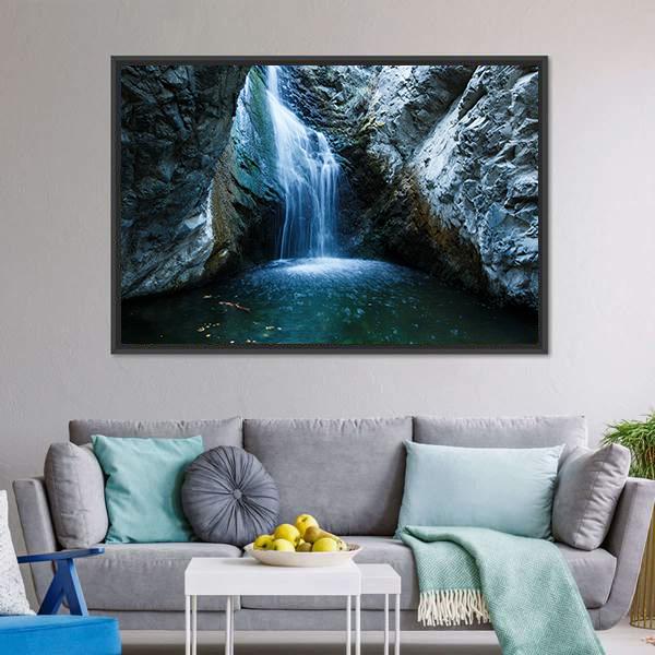 Millomeri Waterfalls Canvas Wall Art-3 Horizontal-Gallery Wrap-25" x 16"-Tiaracle