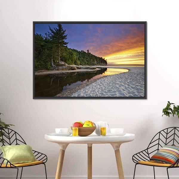 Miners Beach Michigan Canvas Wall Art-3 Horizontal-Gallery Wrap-25" x 16"-Tiaracle