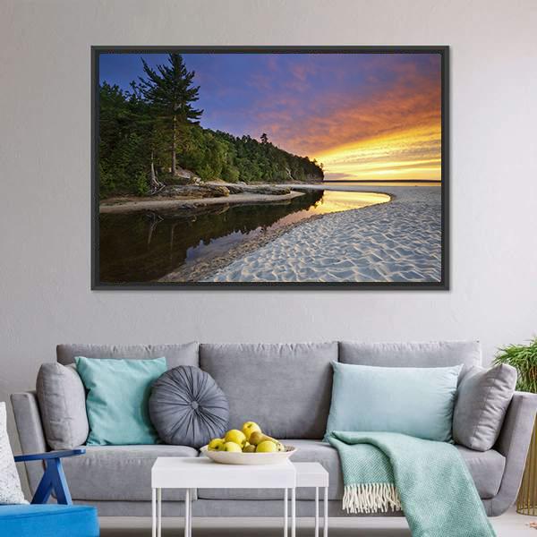 Miners Beach Michigan Canvas Wall Art-3 Horizontal-Gallery Wrap-25" x 16"-Tiaracle