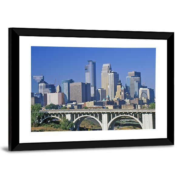 Minneapolis Skyline Canvas Wall Art-3 Horizontal-Gallery Wrap-25" x 16"-Tiaracle