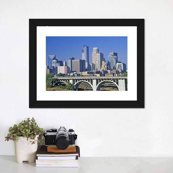 Minneapolis Skyline Canvas Wall Art-3 Horizontal-Gallery Wrap-25" x 16"-Tiaracle