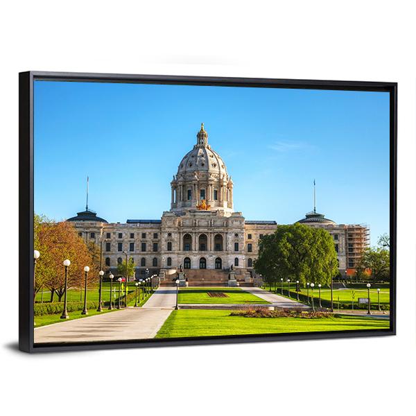 Minnesota Capitol Building Canvas Wall Art-3 Horizontal-Gallery Wrap-25" x 16"-Tiaracle