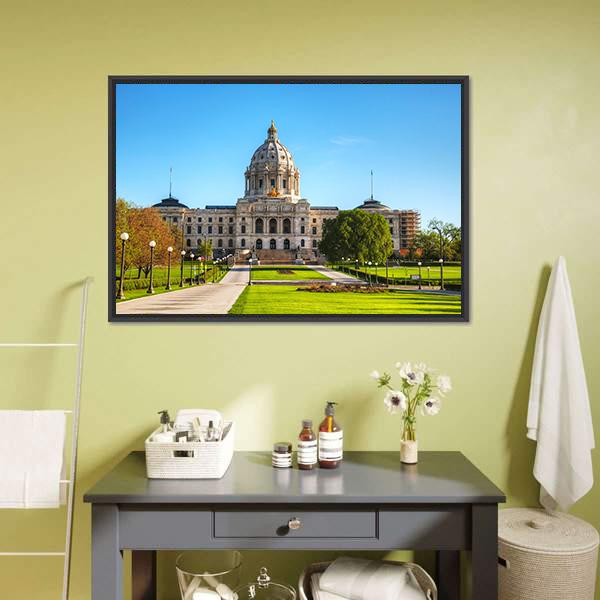 Minnesota Capitol Building Canvas Wall Art-3 Horizontal-Gallery Wrap-25" x 16"-Tiaracle