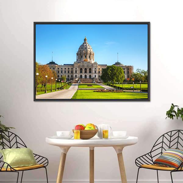 Minnesota Capitol Building Canvas Wall Art-3 Horizontal-Gallery Wrap-25" x 16"-Tiaracle
