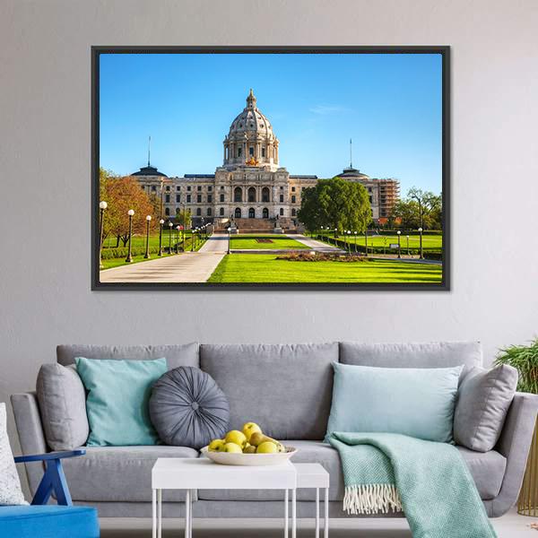 Minnesota Capitol Building Canvas Wall Art-3 Horizontal-Gallery Wrap-25" x 16"-Tiaracle