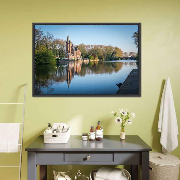 Minnewater Castle Canvas Wall Art-3 Horizontal-Gallery Wrap-25" x 16"-Tiaracle