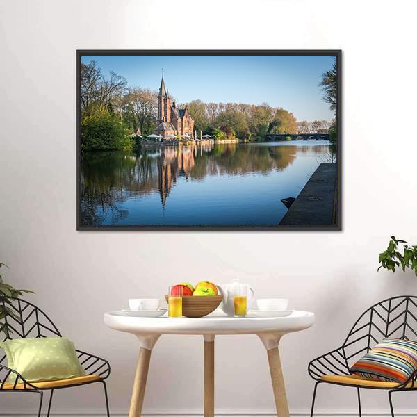 Minnewater Castle Canvas Wall Art-3 Horizontal-Gallery Wrap-25" x 16"-Tiaracle