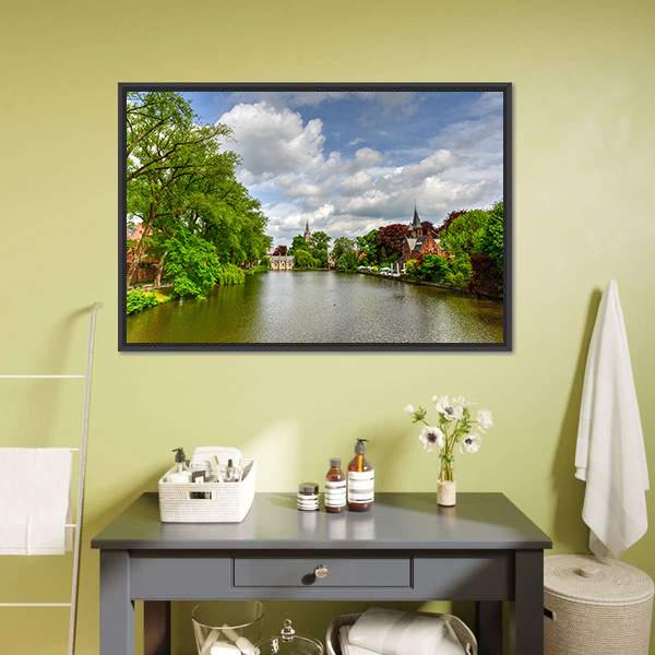 Minnewater Park & Lake Canvas Wall Art-3 Horizontal-Gallery Wrap-25" x 16"-Tiaracle