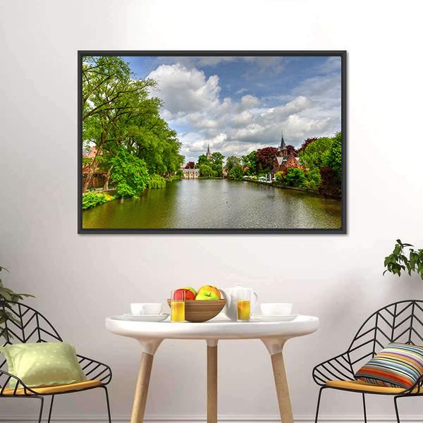Minnewater Park &amp; Lake Canvas Wall Art-3 Horizontal-Gallery Wrap-25" x 16"-Tiaracle