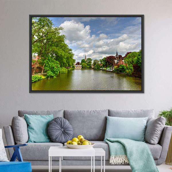 Minnewater Park & Lake Canvas Wall Art-3 Horizontal-Gallery Wrap-25" x 16"-Tiaracle