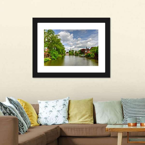 Minnewater Park &amp; Lake Canvas Wall Art-3 Horizontal-Gallery Wrap-25" x 16"-Tiaracle