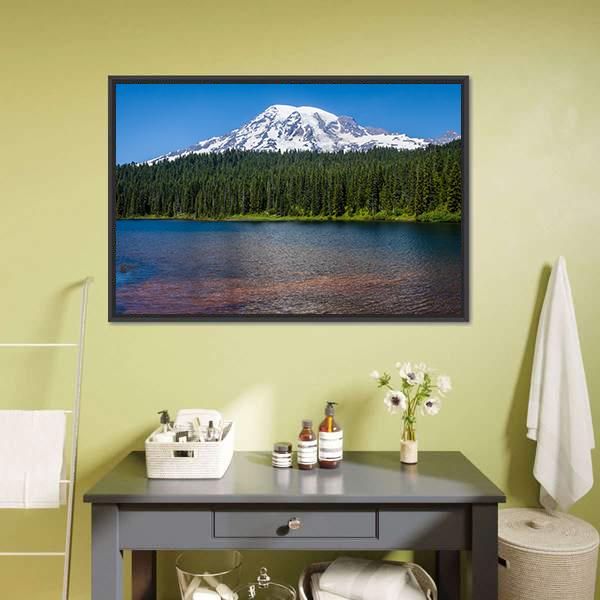 Mirror Lake Washington Canvas Wall Art-3 Horizontal-Gallery Wrap-25" x 16"-Tiaracle