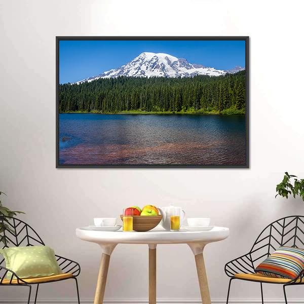 Mirror Lake Washington Canvas Wall Art-3 Horizontal-Gallery Wrap-25" x 16"-Tiaracle