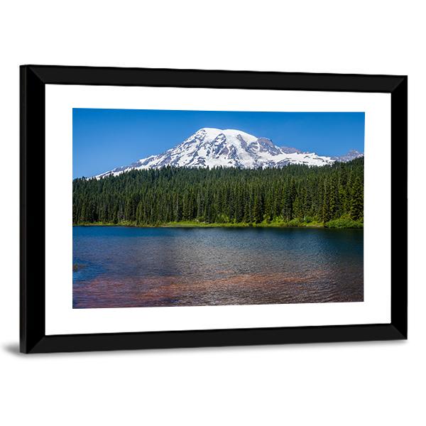 Mirror Lake Washington Canvas Wall Art-3 Horizontal-Gallery Wrap-25" x 16"-Tiaracle
