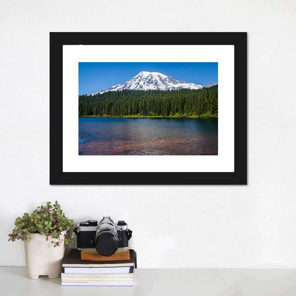 Mirror Lake Washington Canvas Wall Art-3 Horizontal-Gallery Wrap-25" x 16"-Tiaracle