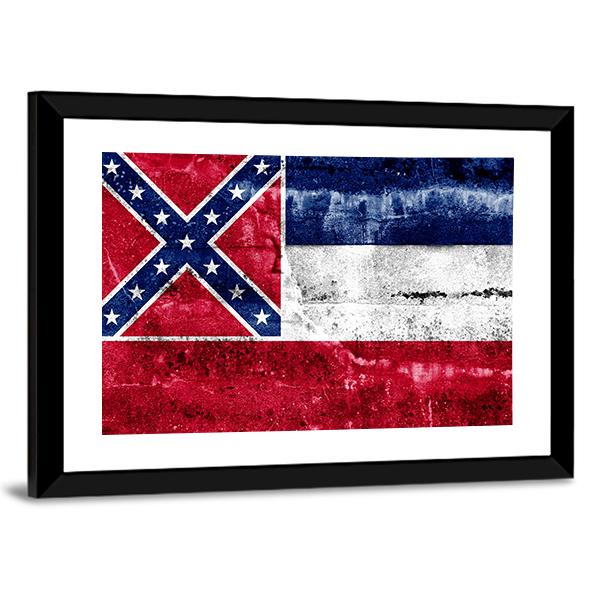 Mississippi Flag Canvas Wall Art-3 Horizontal-Gallery Wrap-25" x 16"-Tiaracle
