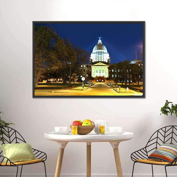 Mississippi State Capitol Canvas Wall Art-3 Horizontal-Gallery Wrap-25" x 16"-Tiaracle