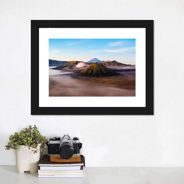 Mist On Mount Bromo Canvas Wall Art-3 Horizontal-Gallery Wrap-25" x 16"-Tiaracle