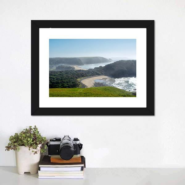 Misty Beach Canvas Wall Art-3 Horizontal-Gallery Wrap-25" x 16"-Tiaracle