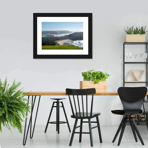 Misty Beach Canvas Wall Art-3 Horizontal-Gallery Wrap-25" x 16"-Tiaracle