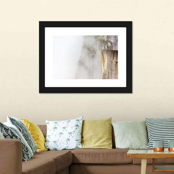 Misty Morning On Preikestolen Canvas Wall Art-3 Horizontal-Gallery Wrap-25" x 16"-Tiaracle