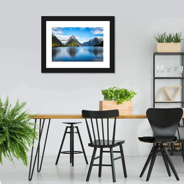 Mitre Peak In New Zealand Canvas Wall Art-3 Horizontal-Gallery Wrap-25" x 16"-Tiaracle