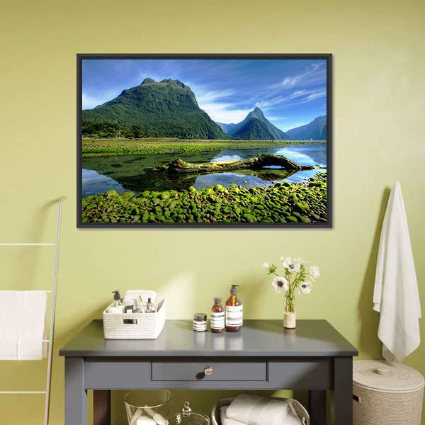 Mitre Peak New Zealand Canvas Wall Art-3 Horizontal-Gallery Wrap-25" x 16"-Tiaracle
