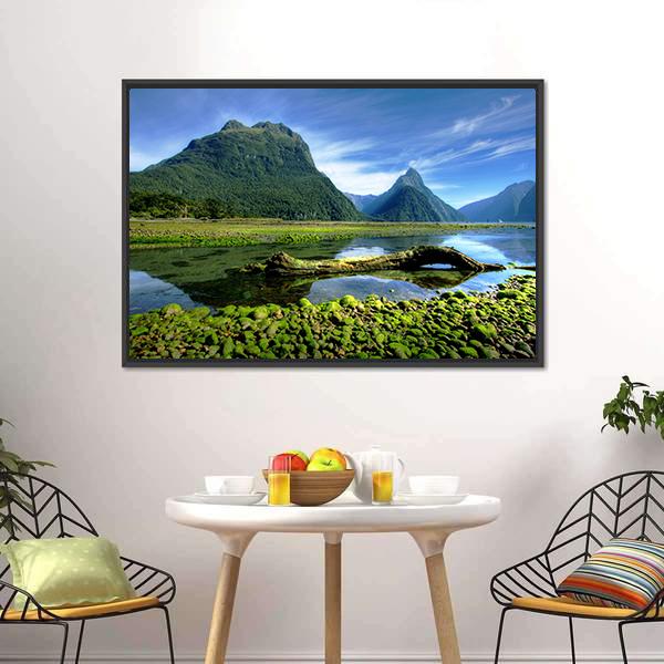 Mitre Peak New Zealand Canvas Wall Art-3 Horizontal-Gallery Wrap-25" x 16"-Tiaracle