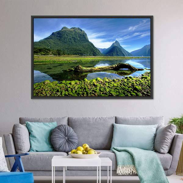 Mitre Peak New Zealand Canvas Wall Art-3 Horizontal-Gallery Wrap-25" x 16"-Tiaracle