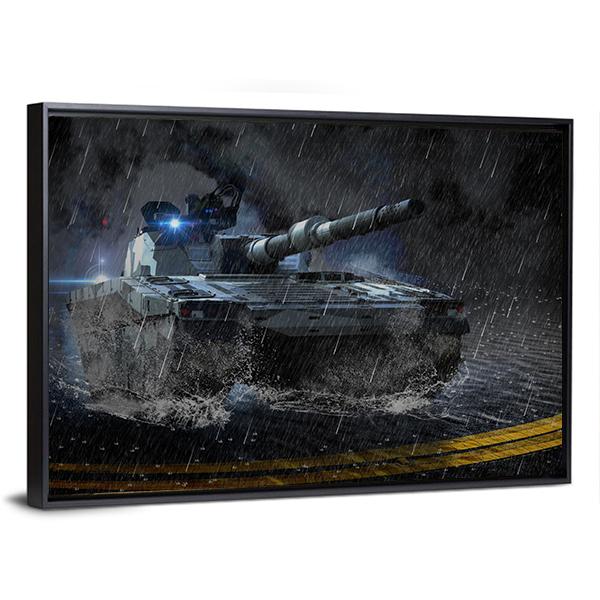 Modern Battle Tank Canvas Wall Art-3 Horizontal-Gallery Wrap-25" x 16"-Tiaracle