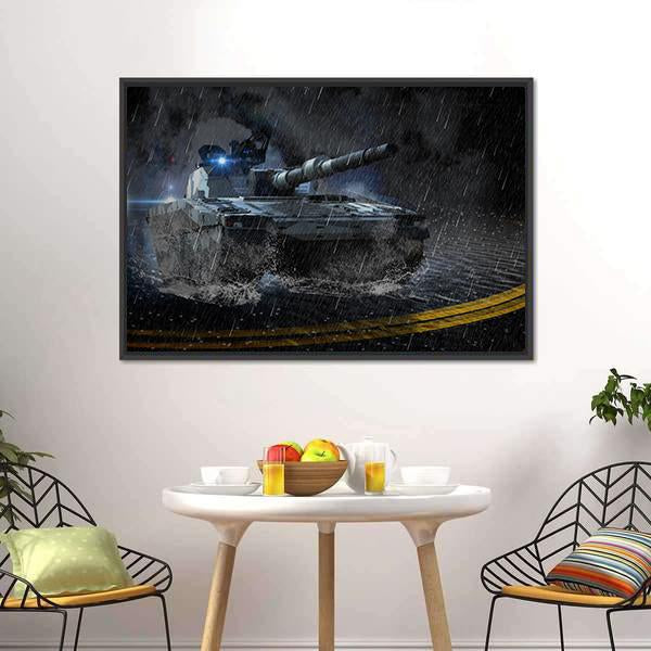 Modern Battle Tank Canvas Wall Art-3 Horizontal-Gallery Wrap-25" x 16"-Tiaracle