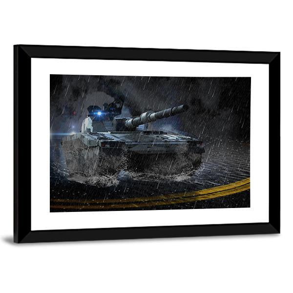 Modern Battle Tank Canvas Wall Art-3 Horizontal-Gallery Wrap-25" x 16"-Tiaracle